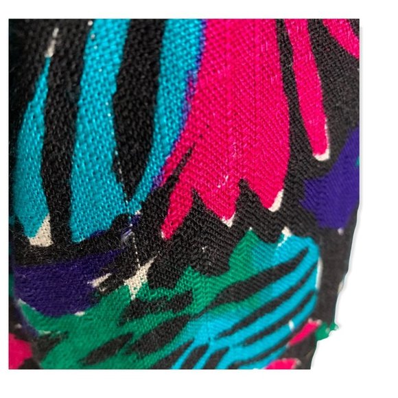 Vintage 90s Abstract Jungle Floral Print Skirt Set Medium - Picture 10 of 14